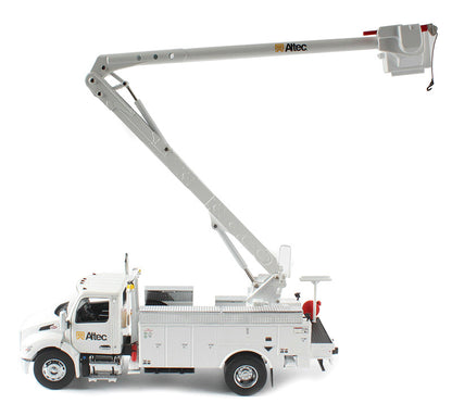Peterbilt 536 Truck with Altec AA55 Aerial Service Body White "Transport Series" 1/32 Diecast Model