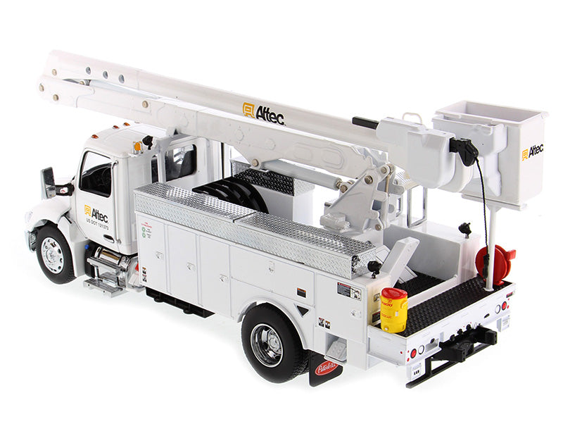 Peterbilt 536 Truck with Altec AA55 Aerial Service Body White "Transport Series" 1/32 Diecast Model