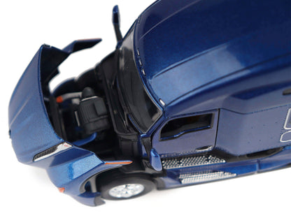 Kenworth T680 Truck Tractor Deep Cerulean Blue Metallic "Transport Series" 1/50 Diecast Model