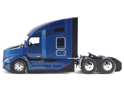 Kenworth T680 Truck Tractor Deep Cerulean Blue Metallic "Transport Series" 1/50 Diecast Model