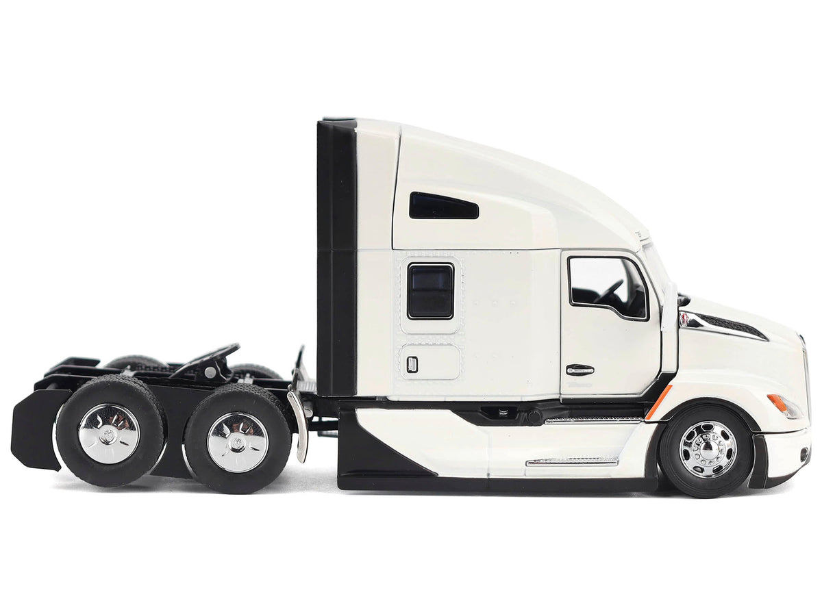 Kenworth T680 Truck Tractor Pearl White "Transport Series" 1/50 Diecast Model