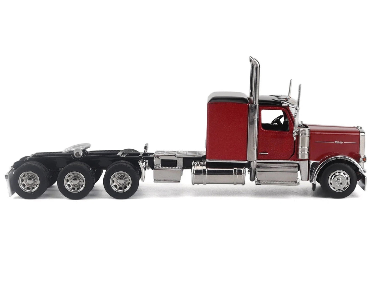 Peterbilt 589 Tridem-Axle Legendary Package Truck Tractor with 58" Sleeper Legendary Red "Transport Series" 1/64 Diecast Model