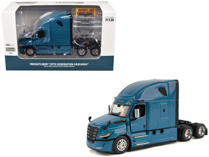 2025 Freightliner Cascadia Gen-5 Sleeper Cab Truck Tractor Signature Blue "Transport Series" 1/64 Diecast Model