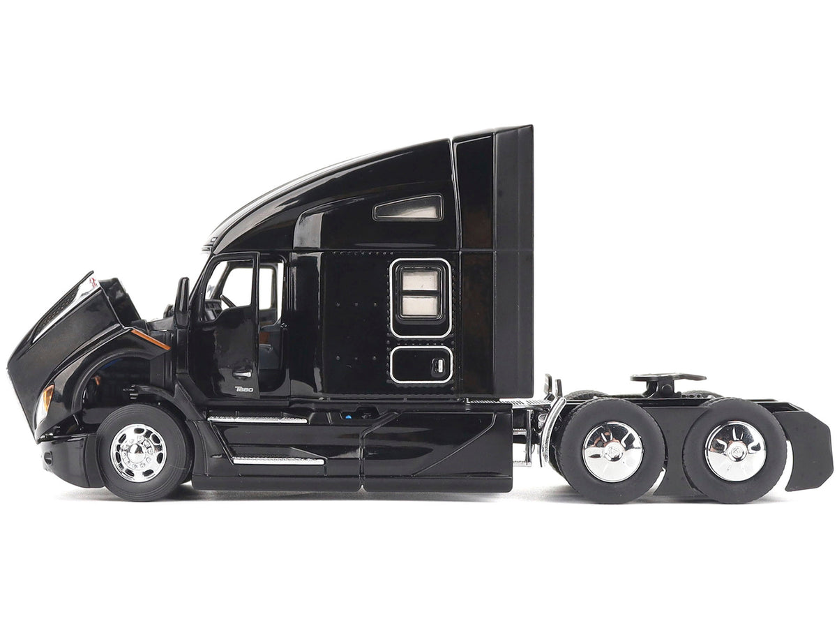 Kenworth T680 76" High Roof Sleeper Cab Truck Tractor Black "Transport Series" 1/50 Diecast Model