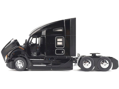 Kenworth T680 76" High Roof Sleeper Cab Truck Tractor Black "Transport Series" 1/50 Diecast Model