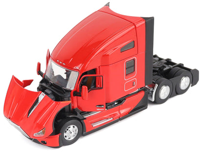 Kenworth T680 76" High Roof Sleeper Cab Truck Tractor Viper Red "Transport Series" 1/50 Diecast Model