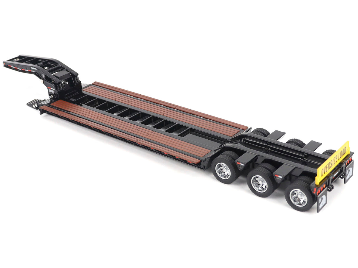 Trail King TK120 Hydraulic Detachable Gooseneck Lowboy Trailer Black (Regular Version) "Transport Series" 1/50 Diecast Model