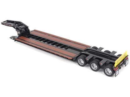 Trail King TK120 Hydraulic Detachable Gooseneck Lowboy Trailer Black (Regular Version) "Transport Series" 1/50 Diecast Model