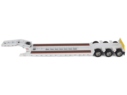 Trail King TK120 Hydraulic Detachable Gooseneck Lowboy Trailer White (Regular Version) "Transport Series" 1/50 Diecast Model