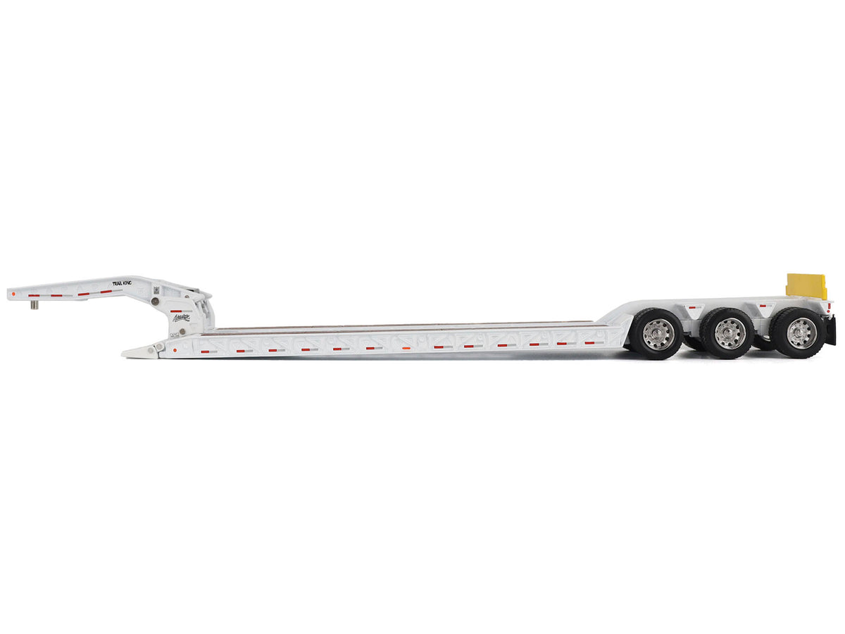 Trail King TK120 Hydraulic Detachable Gooseneck Lowboy Trailer White (Regular Version) "Transport Series" 1/50 Diecast Model
