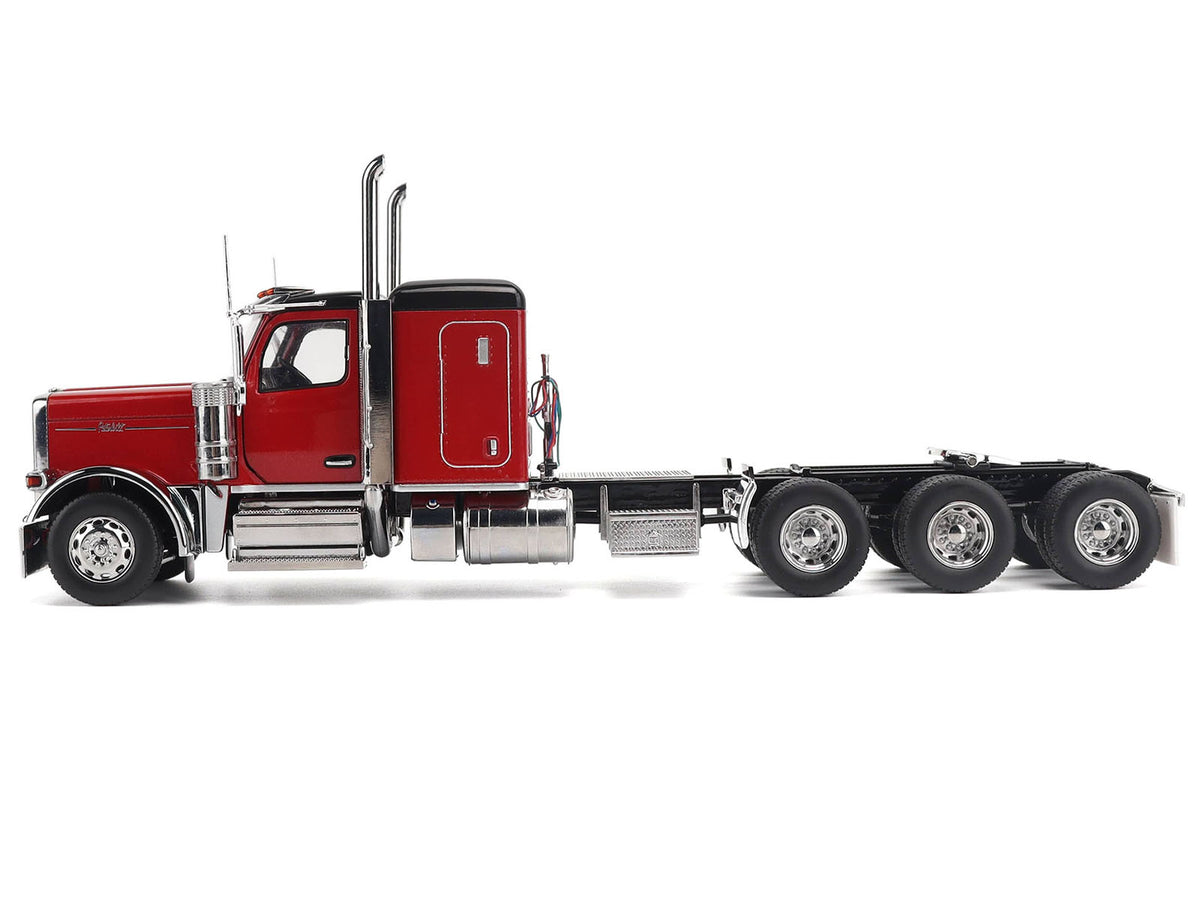 Peterbilt 589 Tridem-Axle Legendary Package Truck Tractor with 58" Sleeper Legendary Red "Transport Series" 1/32 Diecast Model