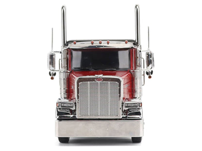Peterbilt 589 Tridem-Axle Legendary Package Truck Tractor with 58" Sleeper Legendary Red "Transport Series" 1/32 Diecast Model