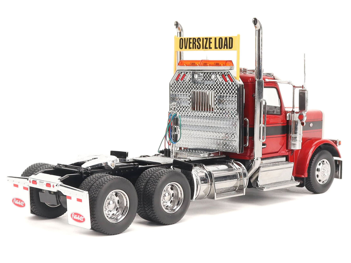 Peterbilt 589 Tandem-Axle Truck Tractor with Day Cab Legendary Red "Transport Series" 1/32 Diecast Model
