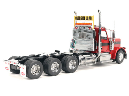 Peterbilt 589 Tridem-Axle Truck Tractor with Day Cab Legendary Red "Transport Series" 1/32 Diecast Model