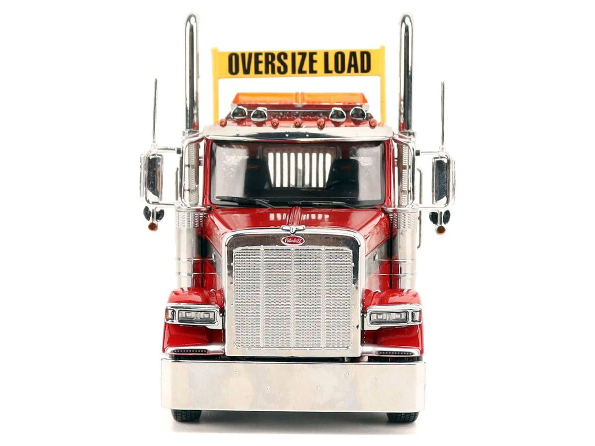 Peterbilt 589 Tridem-Axle Truck Tractor with Day Cab Legendary Red "Transport Series" 1/32 Diecast Model