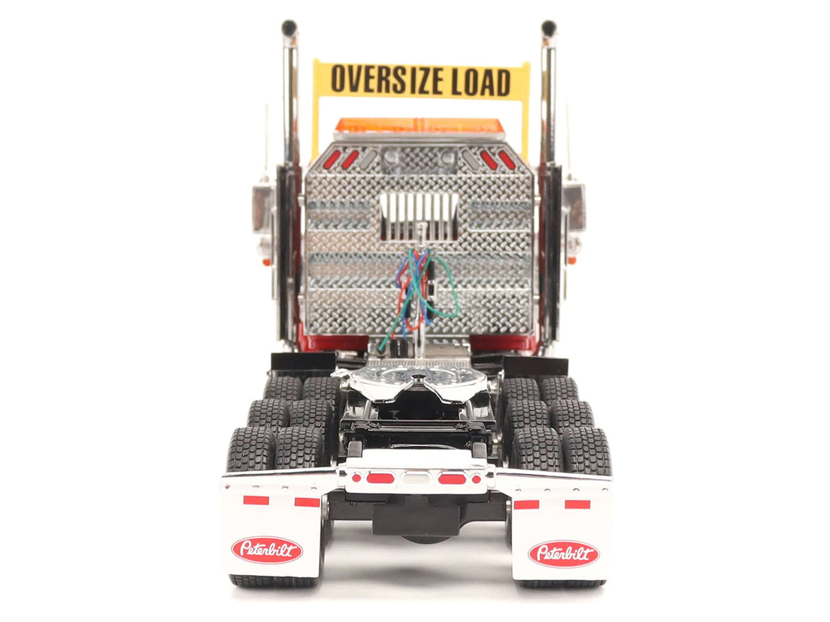Peterbilt 589 Tridem-Axle Truck Tractor with Day Cab Legendary Red "Transport Series" 1/32 Diecast Model