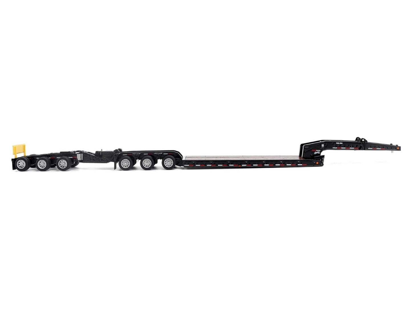 Trail King TK170 Hydraulic Detachable Gooseneck Lowboy Trailer Black with Jeep and Booster "Transport Series" 1/64 Diecast Model