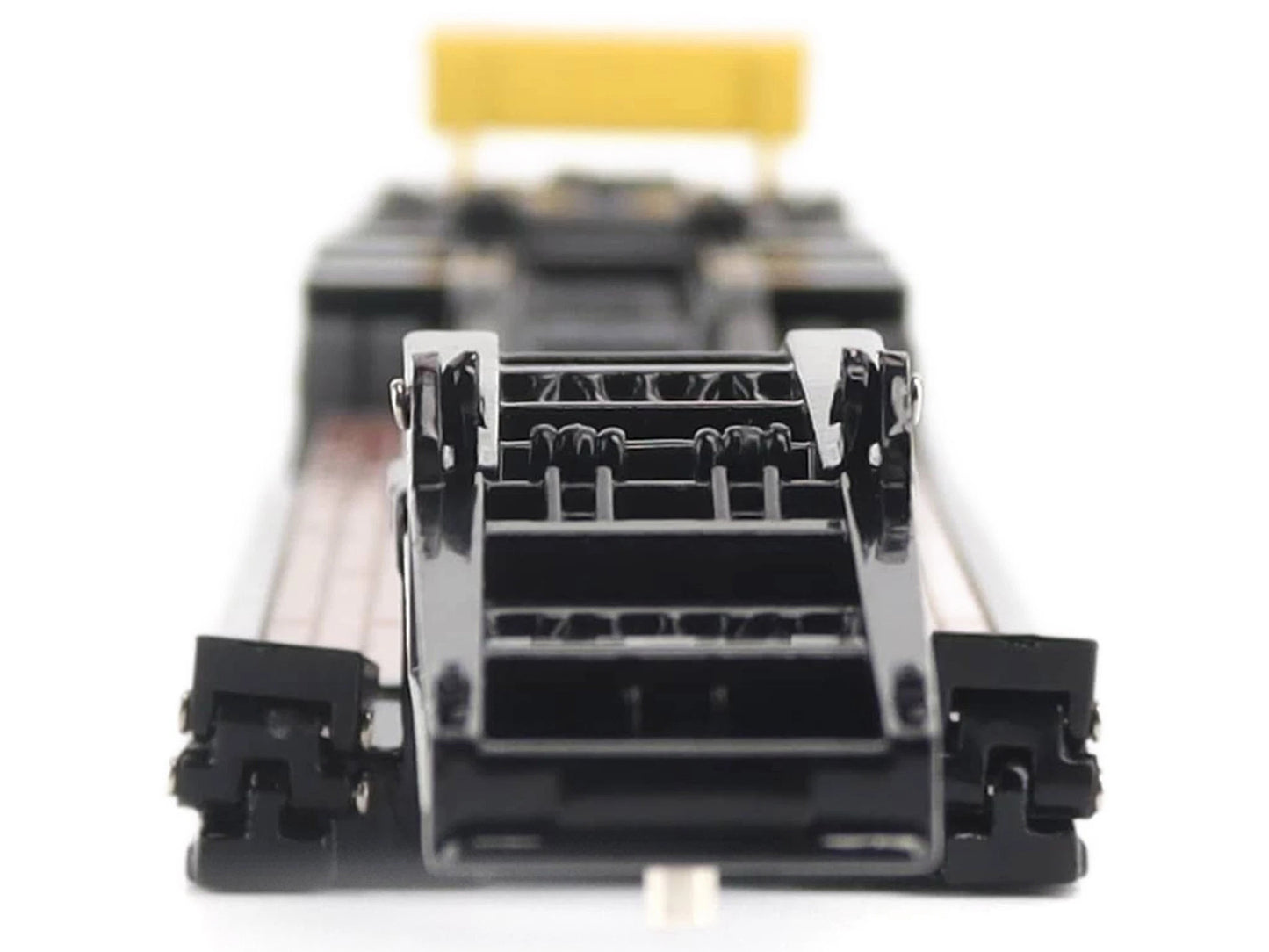 Trail King TK170 Hydraulic Detachable Gooseneck Lowboy Trailer Black with Jeep and Booster "Transport Series" 1/64 Diecast Model