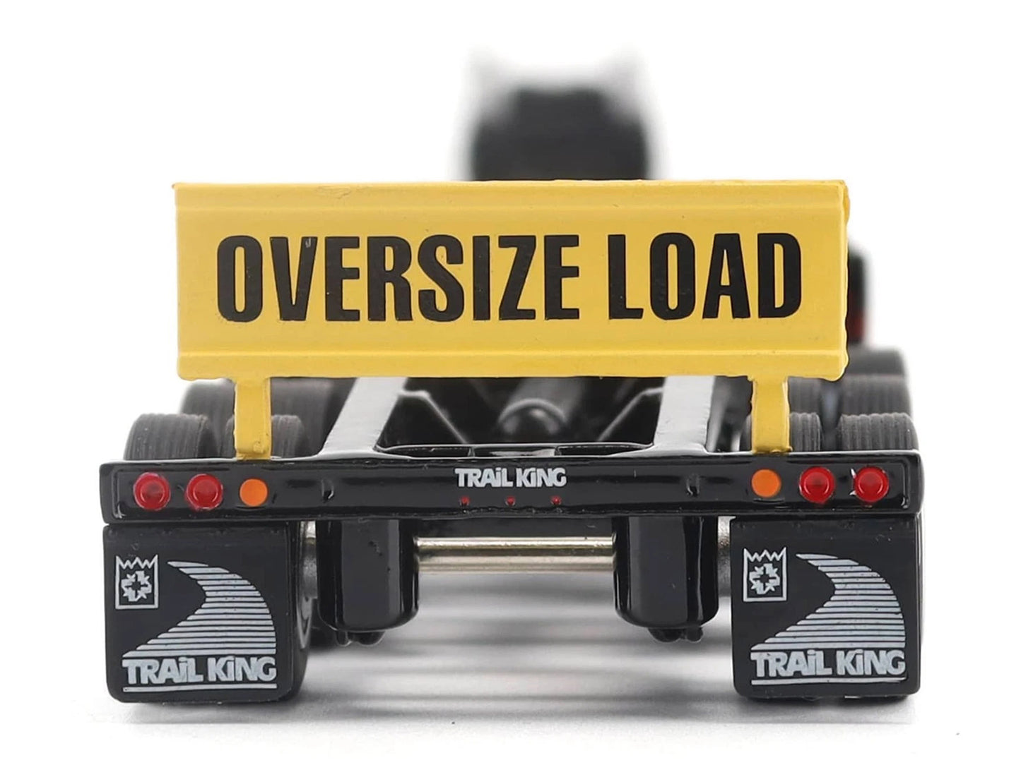 Trail King TK170 Hydraulic Detachable Gooseneck Lowboy Trailer Black with Jeep and Booster "Transport Series" 1/64 Diecast Model