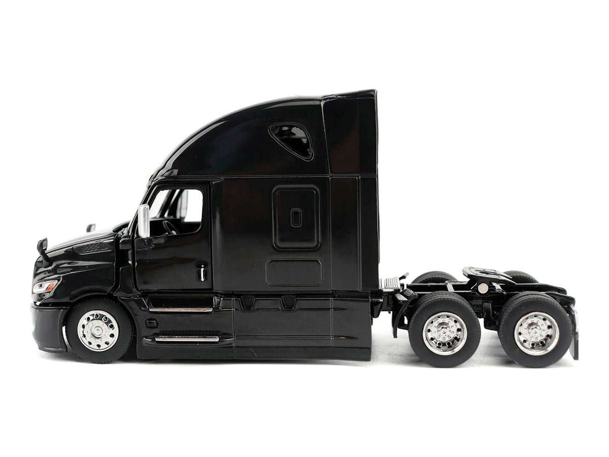 2025 Freightliner Cascadia Gen-5 Sleeper Cab Truck Tractor Night-Shift Black "Transport Series" 1/64 Diecast Model