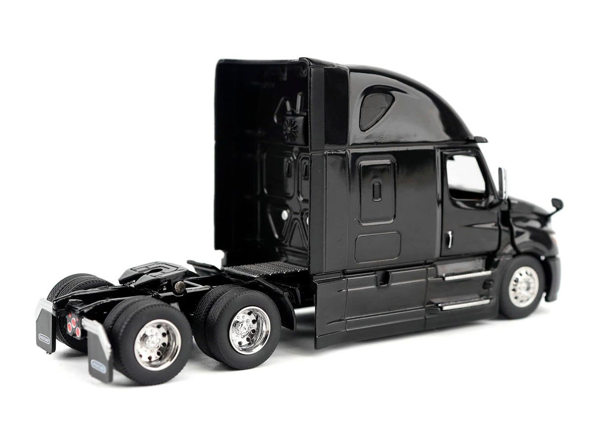 2025 Freightliner Cascadia Gen-5 Sleeper Cab Truck Tractor Night-Shift Black "Transport Series" 1/64 Diecast Model