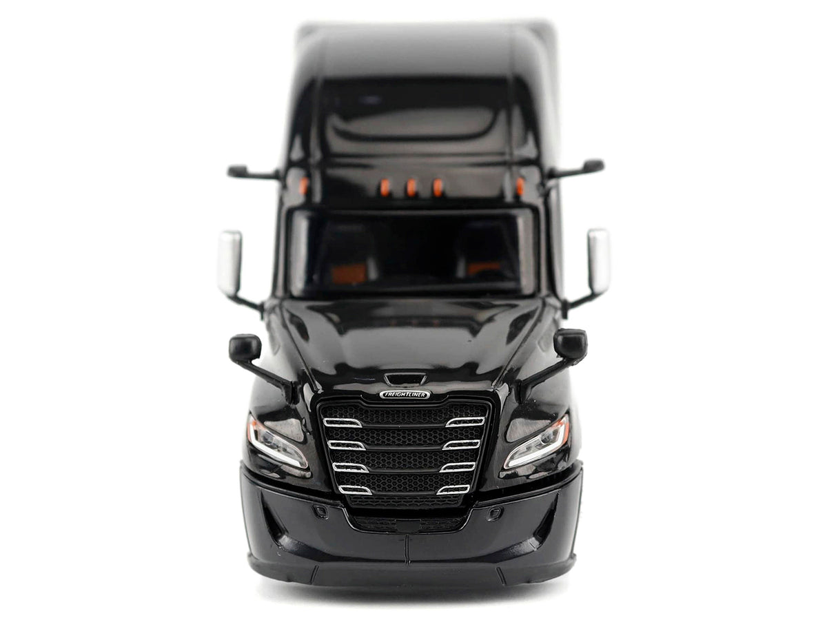2025 Freightliner Cascadia Gen-5 Sleeper Cab Truck Tractor Night-Shift Black "Transport Series" 1/64 Diecast Model