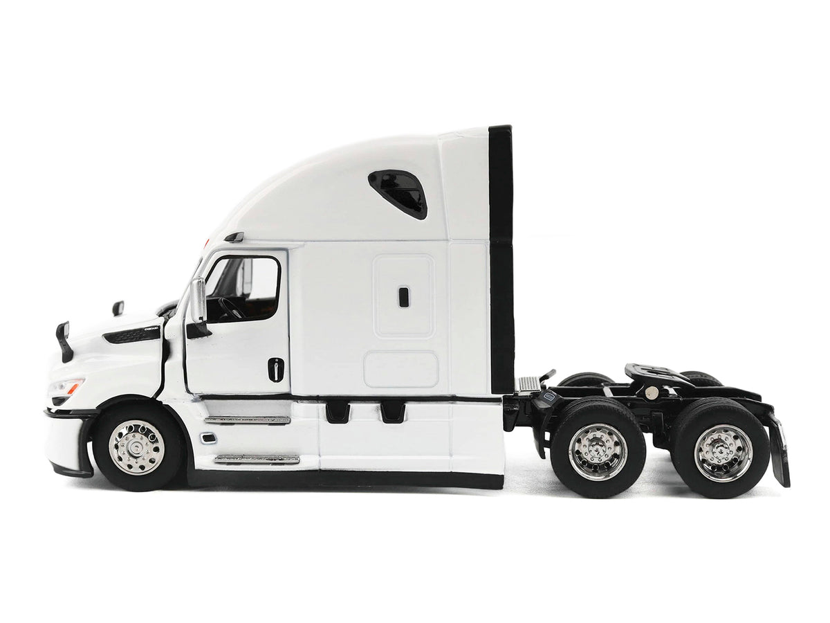 2025 Freightliner Cascadia Gen-5 Sleeper Cab Truck Tractor Winter White "Transport Series" 1/64 Diecast Model