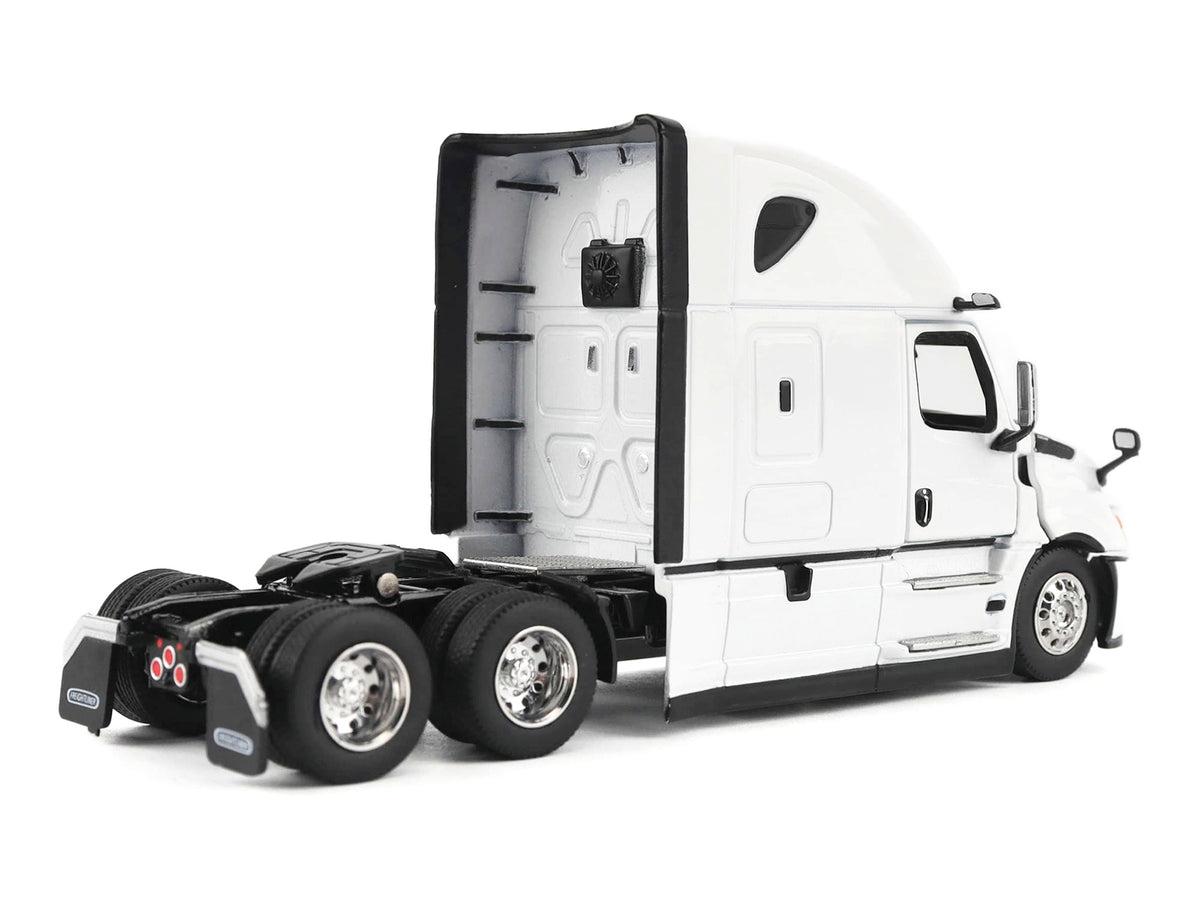 2025 Freightliner Cascadia Gen-5 Sleeper Cab Truck Tractor Winter White "Transport Series" 1/64 Diecast Model