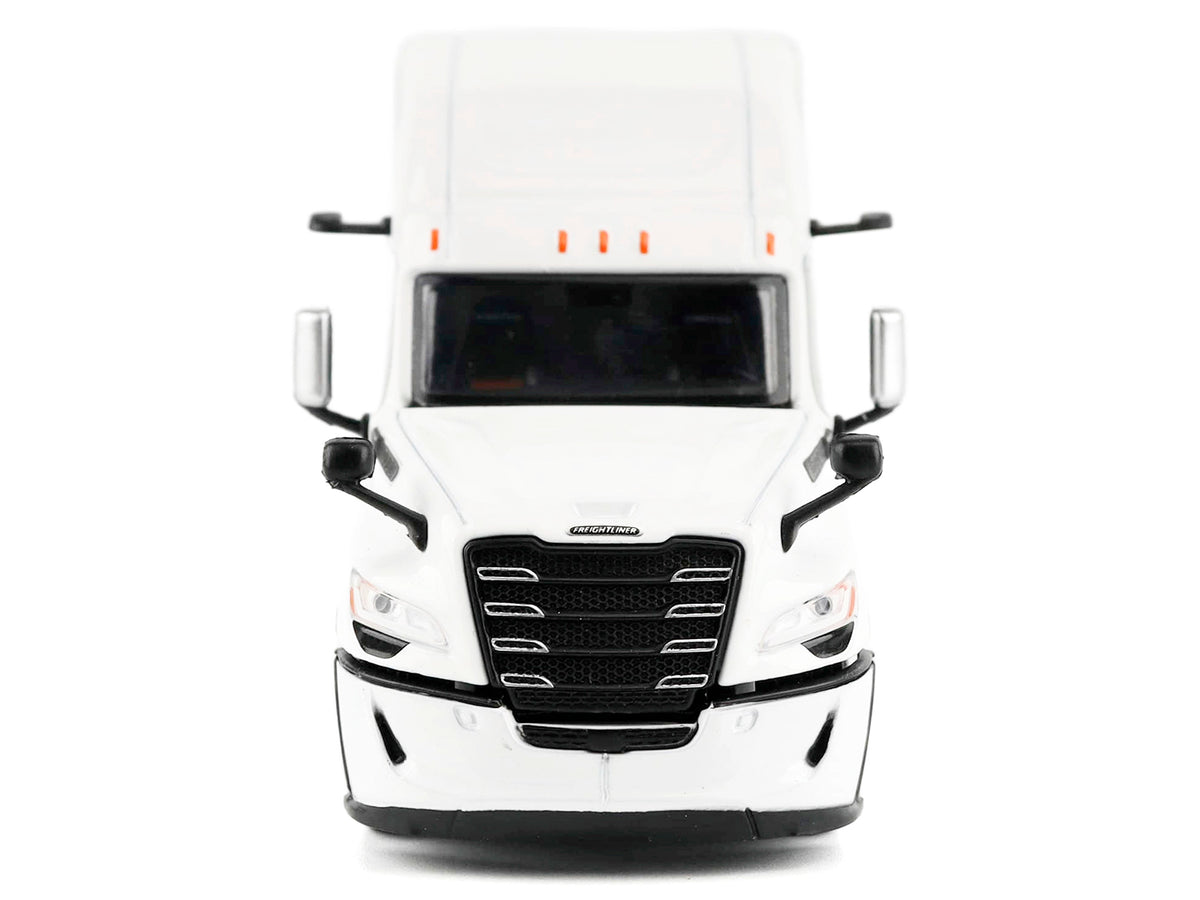 2025 Freightliner Cascadia Gen-5 Sleeper Cab Truck Tractor Winter White "Transport Series" 1/64 Diecast Model