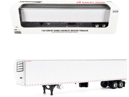 Great Dane Everest 53ft Refridgerated Trailer White "Transport Series" 1/64 Diecast Model