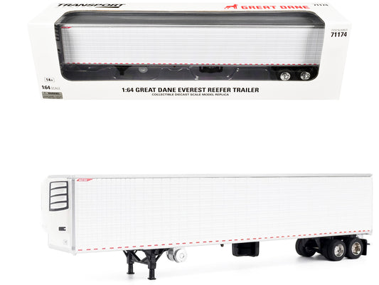 Great Dane Everest 53ft Refridgerated Trailer White "Transport Series" 1/64 Diecast Model