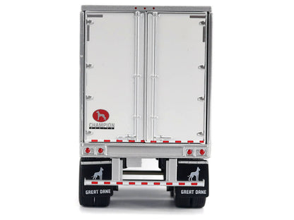 2025 Freightliner Cascadia Gen-5 Sleeper Cab Truck White with Great Dane Champion 53ft Dry Cargo Trailer "Transport Series" 1/50 Diecast Model