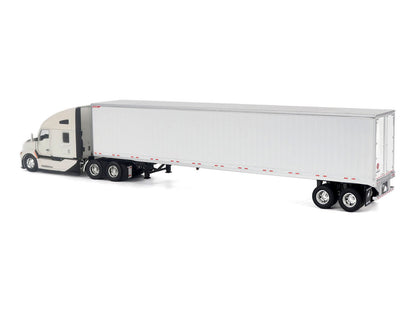 Kenworth T680 Next-Gen 76" High-Roof Sleeper Tandem Tractor White with Great Dane Champion 53ft Dry Cargo Trailer "Transport Series" 1/50 Diecast Model