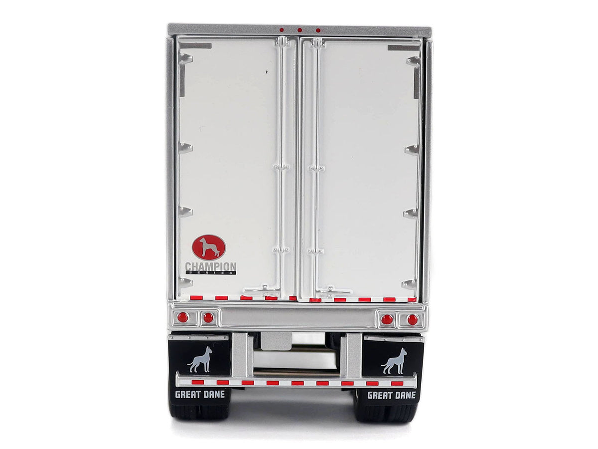 Kenworth T680 Next-Gen 76" High-Roof Sleeper Tandem Tractor White with Great Dane Champion 53ft Dry Cargo Trailer "Transport Series" 1/50 Diecast Model