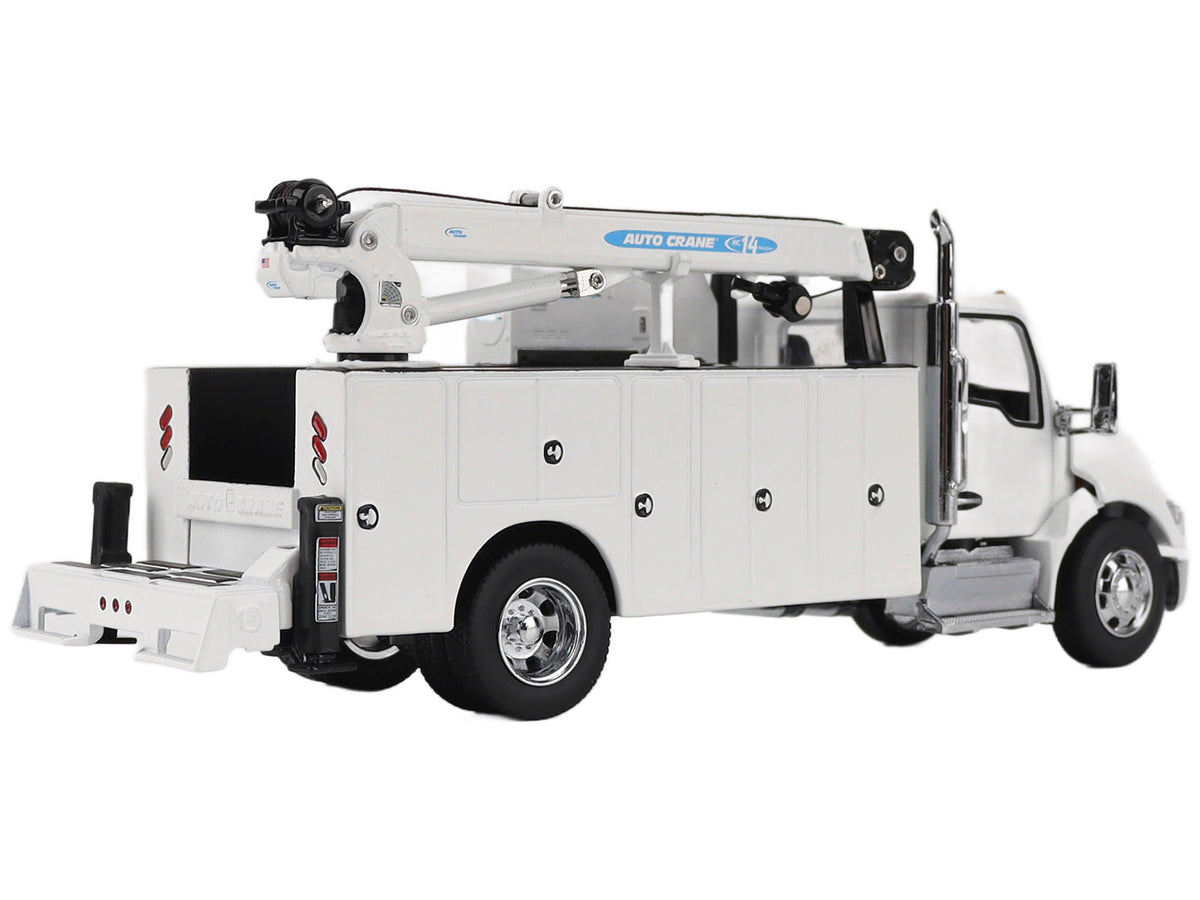 Kenworth T380 Auto-Crane Titan 85-Body HC14-Crane Work Truck with Miller EnPak White "Transport Series" 1/50 Diecast Model