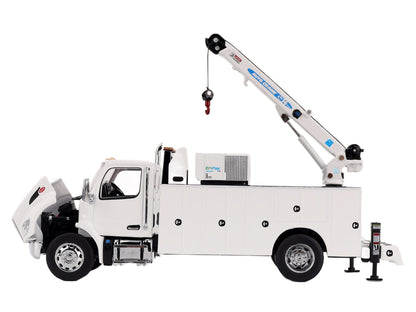 Peterbilt 536 Auto-Crane Titan85-Body HC14-Crane Work Truck with Miller EnPak White "Transport Series" 1/50 Diecast Model