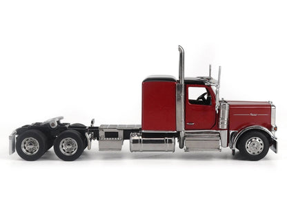 Peterbilt 589 Tandem-Axle Legendary Package Truck Tractor with 58" Sleeper Legendary Red "Transport Series" 1/64 Diecast Model