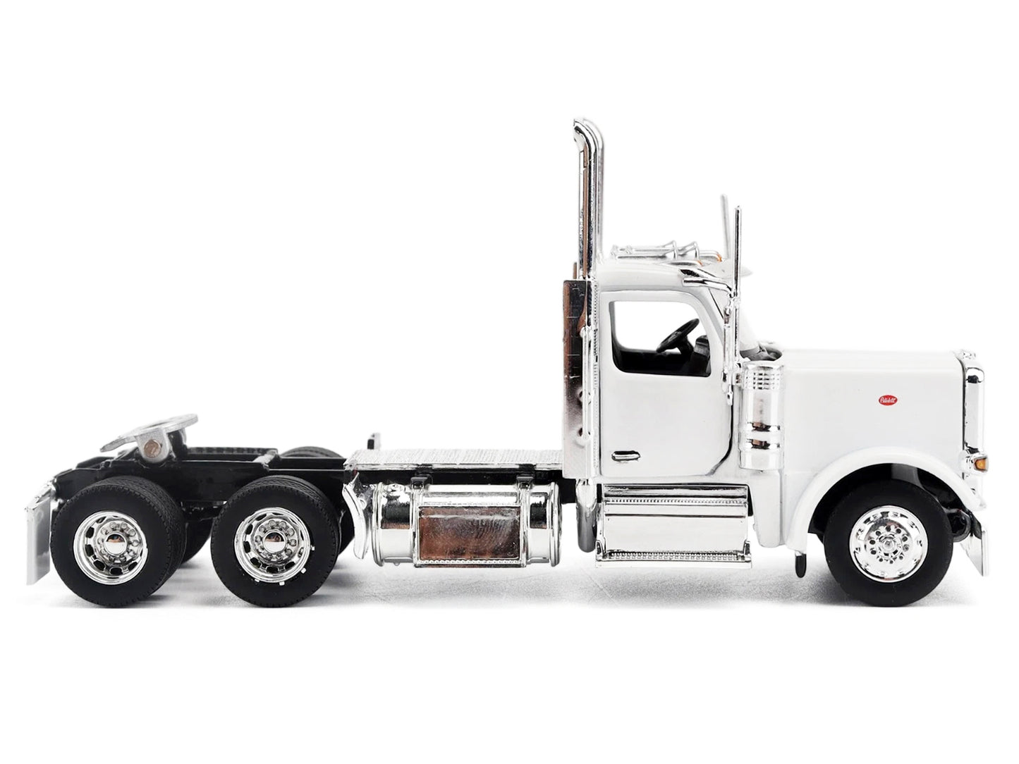 Peterbilt 589 Tandem-Axle Legendary Package Truck Tractor with 58" Sleeper White "Transport Series" 1/64 Diecast Model
