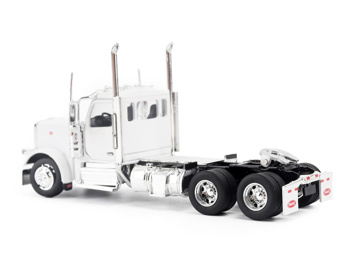 Peterbilt 589 Tandem-Axle Legendary Package Truck Tractor with Day Cab White "Transport Series" 1/64 Diecast Model