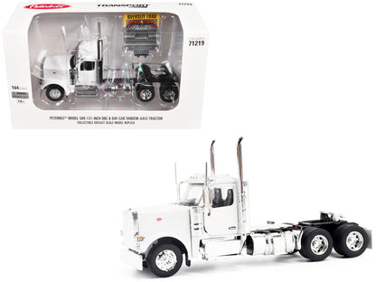 Peterbilt 589 Tandem-Axle Legendary Package Truck Tractor with Day Cab White "Transport Series" 1/64 Diecast Model