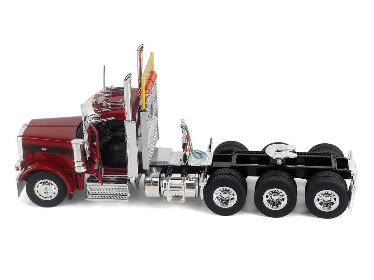 Peterbilt 589 Truck Tractor with Day Cab Legendary Red "Transport Series" 1/50 Diecast Model