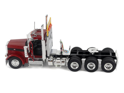 Peterbilt 589 Truck Tractor with Day Cab Legendary Red "Transport Series" 1/50 Diecast Model