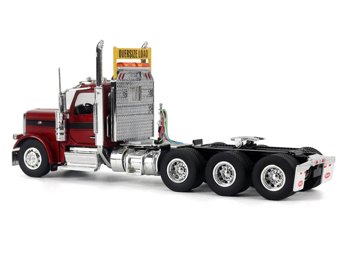 Peterbilt 589 Truck Tractor with Day Cab Legendary Red "Transport Series" 1/50 Diecast Model
