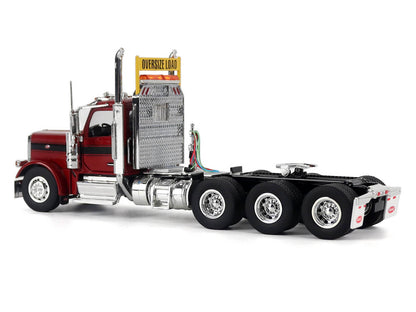 Peterbilt 589 Truck Tractor with Day Cab Legendary Red "Transport Series" 1/50 Diecast Model