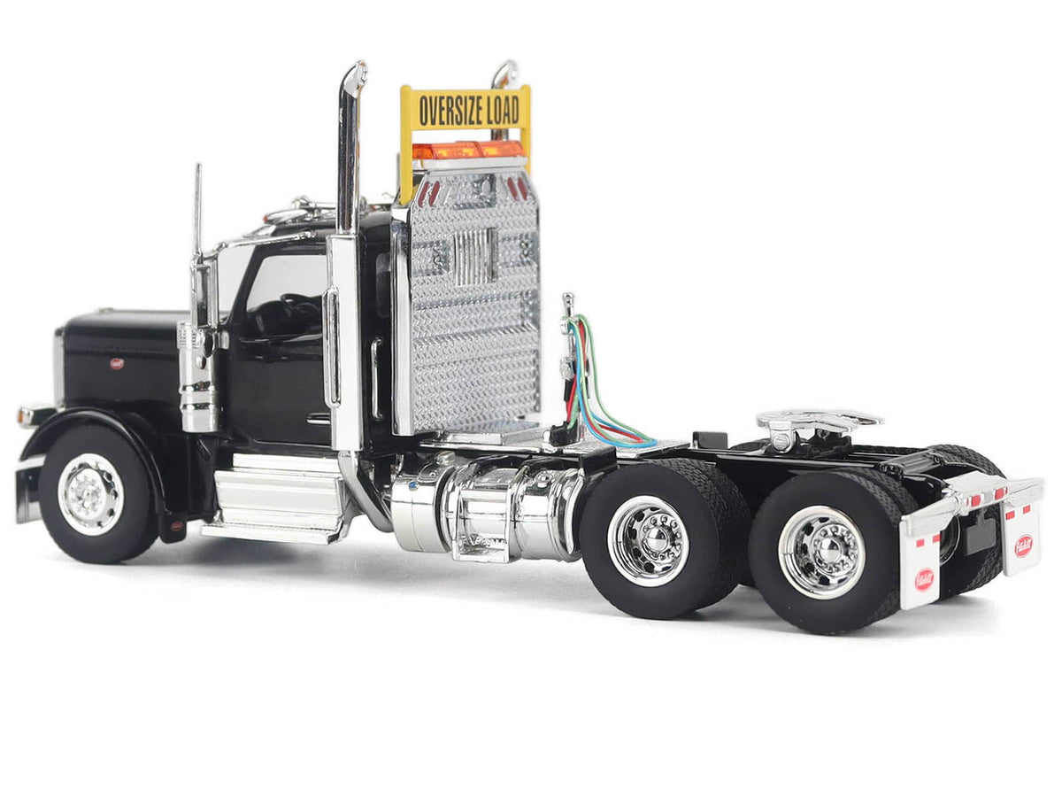 Peterbilt 589 Truck Tractor with Day Cab Black "Transport Series" 1/50 Diecast Model