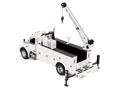 Peterbilt 536 Auto-Crane Titan 85-Body HC14-Crane Work Truck with Miller EnPak White "Transport Series" 1/50 Diecast Model