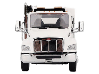 Peterbilt 536 Auto-Crane Titan 85-Body HC14-Crane Work Truck with Miller EnPak White "Transport Series" 1/50 Diecast Model