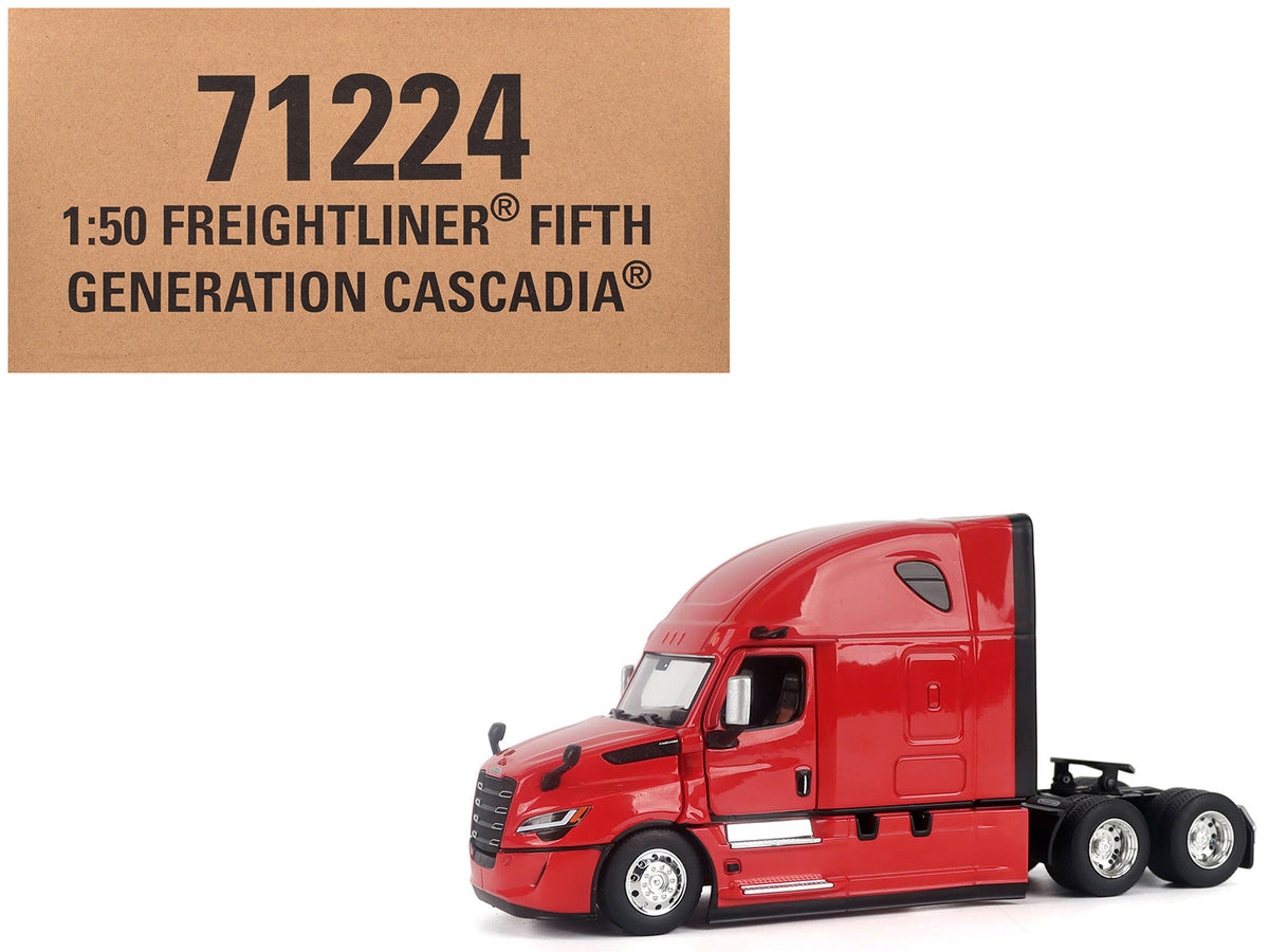 2025 Freightliner Cascadia Gen-5 Sleeper Cab Truck Tractor Red "Transport Series" 1/50 Diecast Model