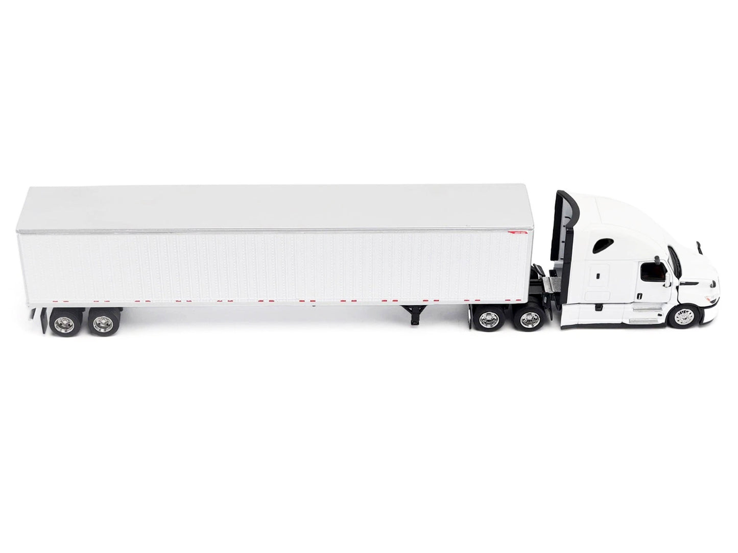 2025 Freightliner Cascadia Gen-5 Truck Tractor with Sleeper and Great Dane Champion 53ft Dry Cargo Trailer Winter White "Transport Series" 1/64 Diecast Model