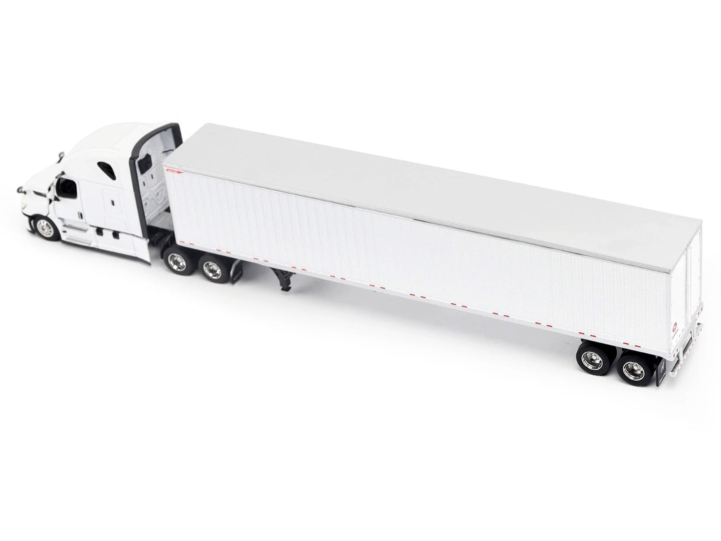 2025 Freightliner Cascadia Gen-5 Truck Tractor with Sleeper and Great Dane Champion 53ft Dry Cargo Trailer Winter White "Transport Series" 1/64 Diecast Model